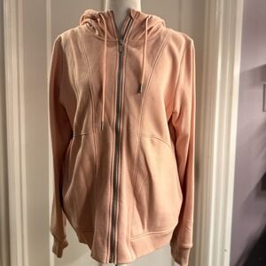 All in Motion Blush Pink Long Sleeve Zip-Up Hoodie Size L